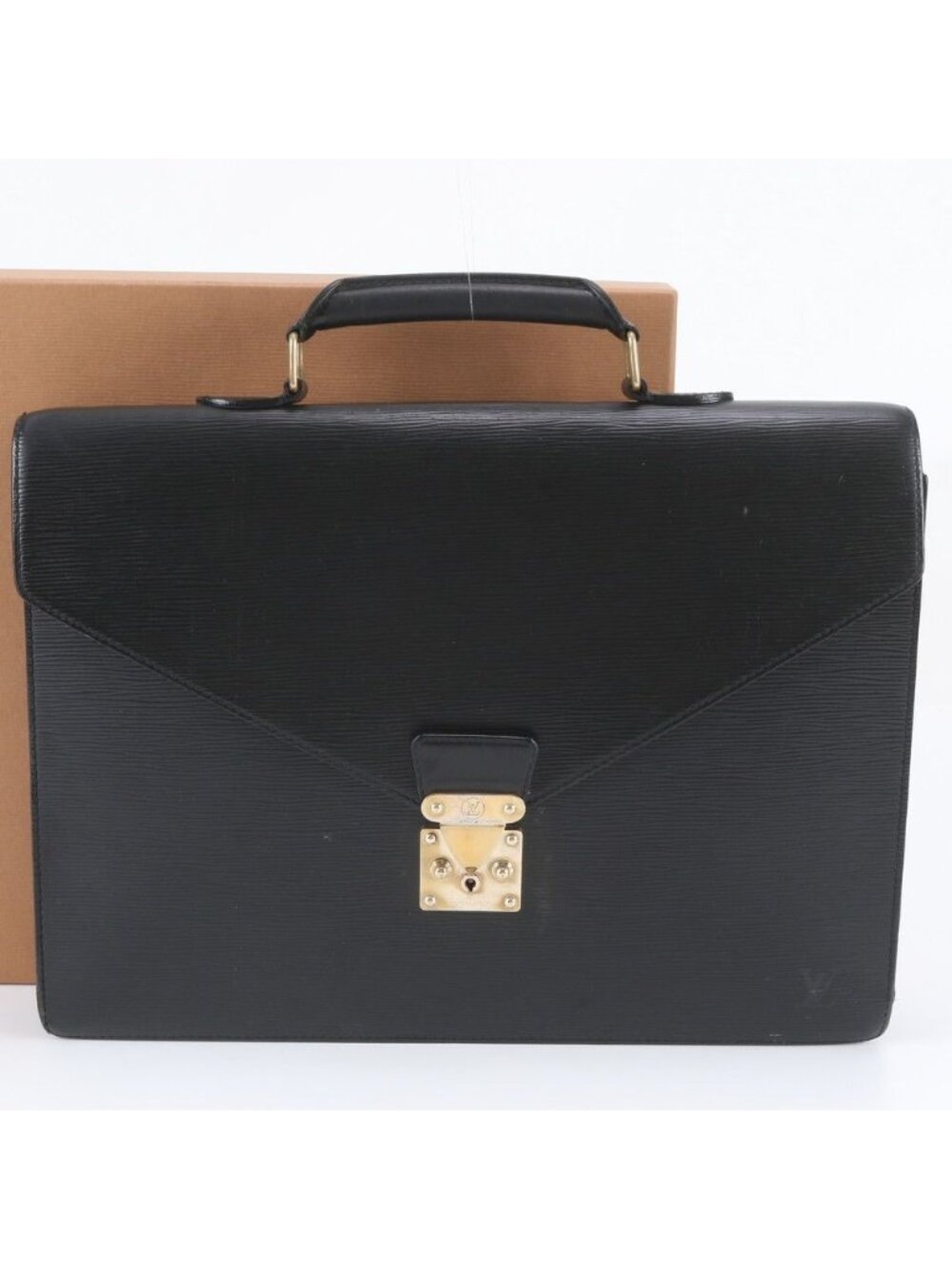 Louis Vuitton Epi Serviette Ambassador Leather Business Bag Document Bag